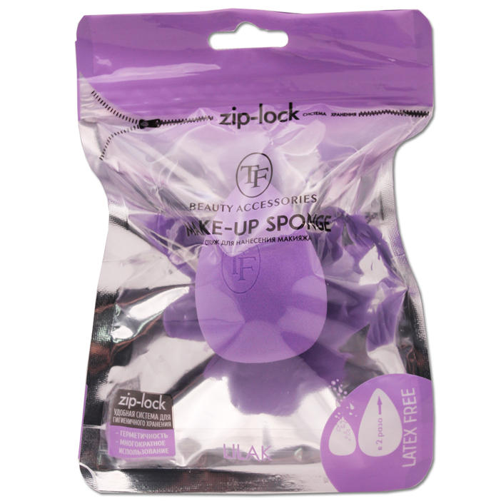Спонж для нанесения макияжа MAKE-UP SPONGE lilac, СТТ76