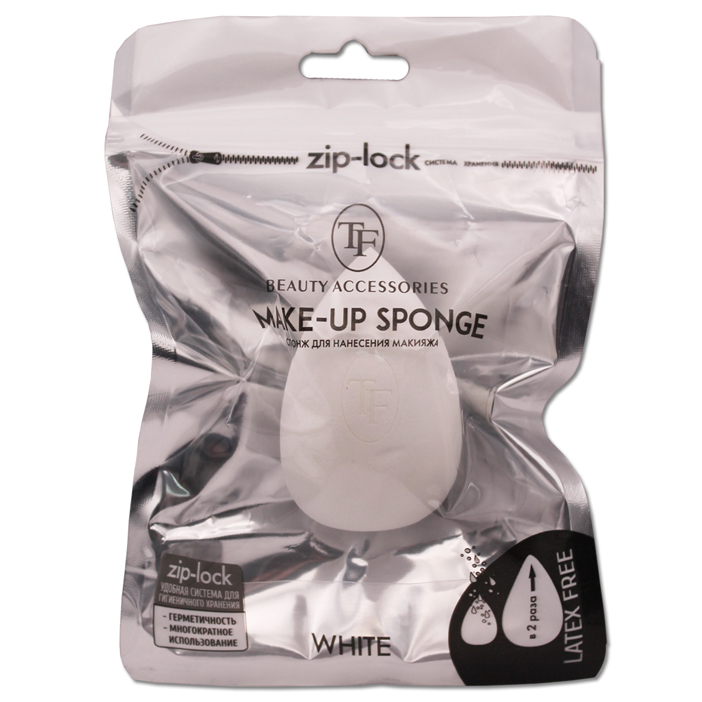 Спонж для нанесения макияжа MAKE-UP SPONGE white, СТТ74