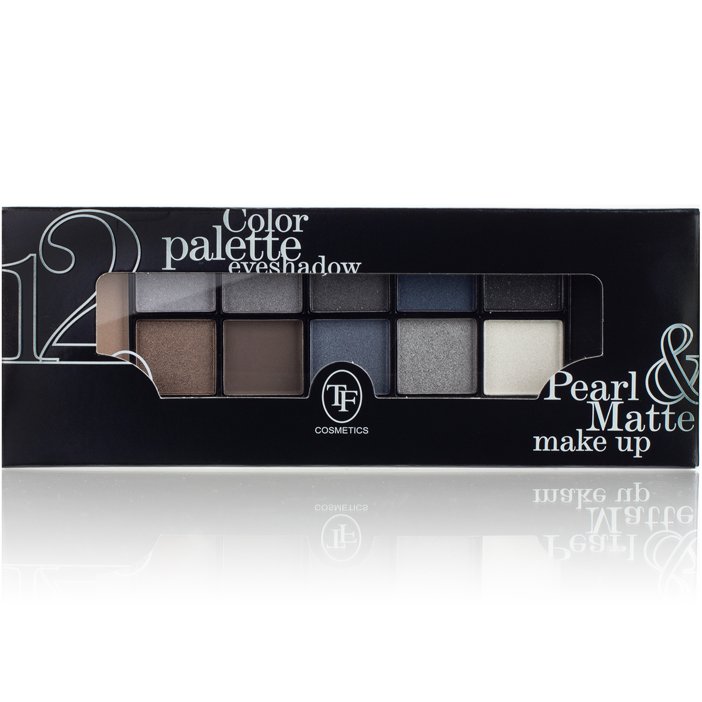 Палитра теней для век из 12 цветов COLOR PALETTE EYESHADOW PERAL & MATTE