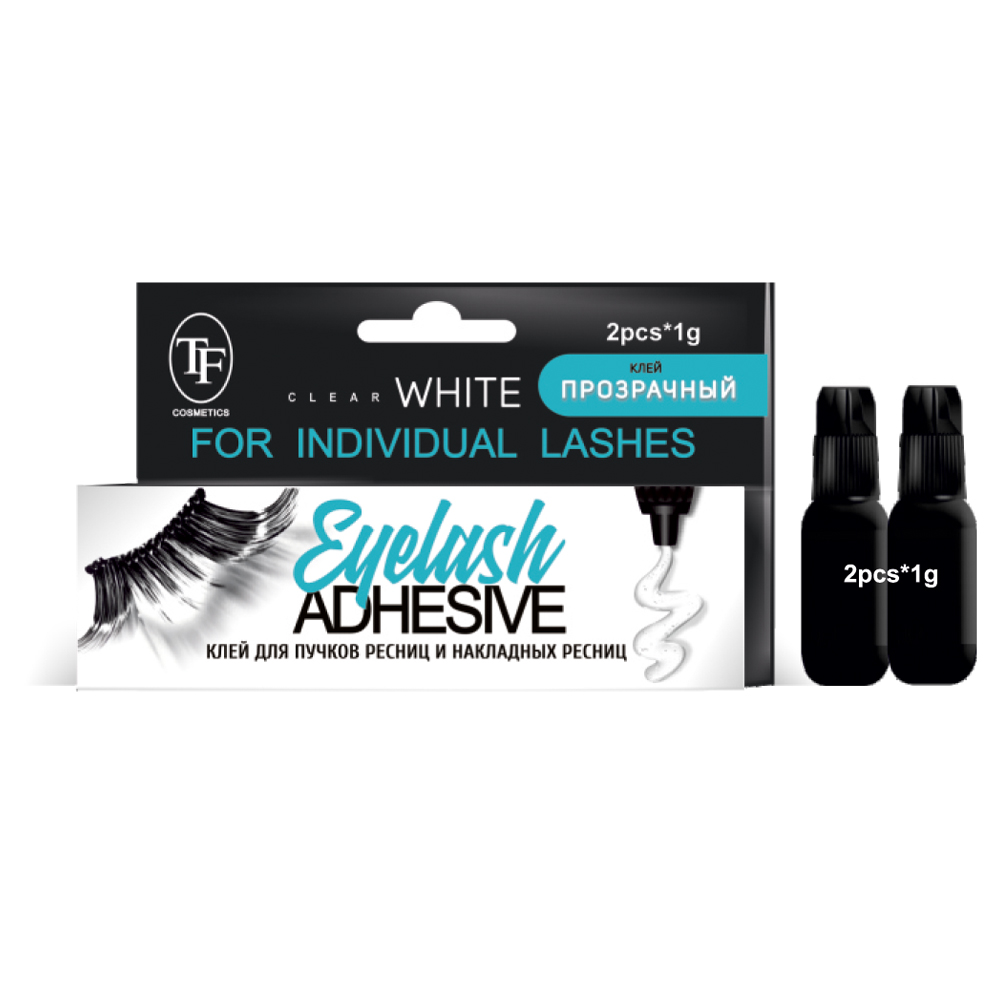 Клей для накладных ресниц и пучков EYELASH ADHESIVE WATERPROOF WHITE